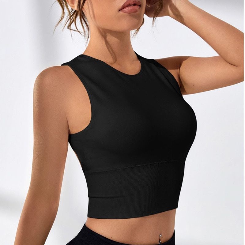 Sleeveless Tops One-Piece Backless Bra Yoga Clothes S (more than half a yard) Black
Sleeveless Tops One-Piece Backless Bra Yoga Clothes S (more than half a yard) Black