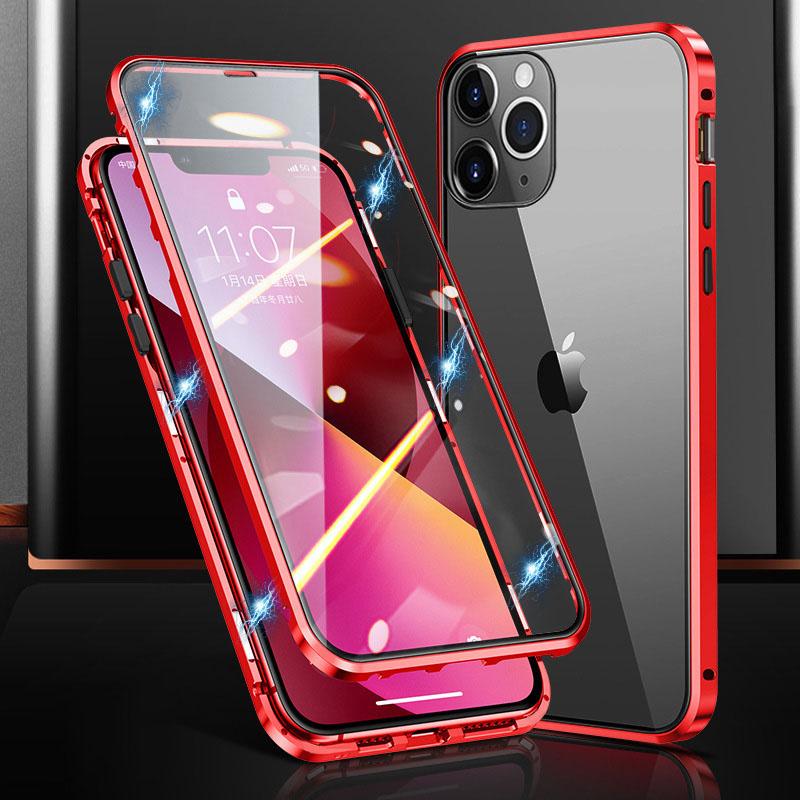 For iPhone 15 Pro Max Case Magnetic Closure Metal Frame+Double-sided Tempered Glass Clear Phone Cover Red
For iPhone 15 Pro Max Case Magnetic Closure Metal Frame+Double-sided Tempered Glass Clear Phone Cover Red