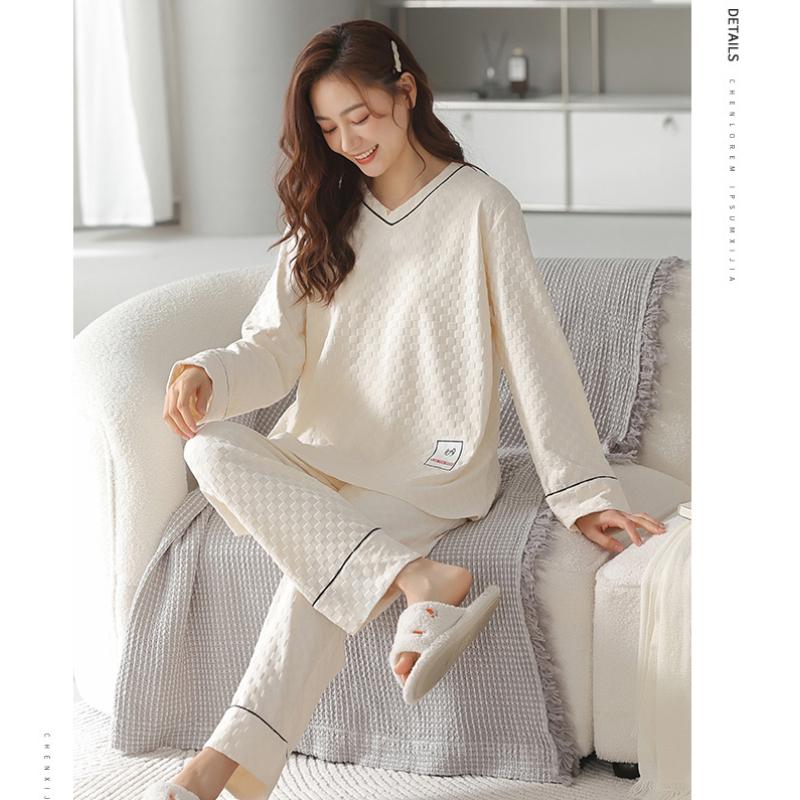 Пижамы женские весенне-осенние из чистого хлопка с длинными рукавами, домашний служебный костюм
Пижамы женские весенне-осенние из чистого хлопка с длинными рукавами, домашний служебный костюм