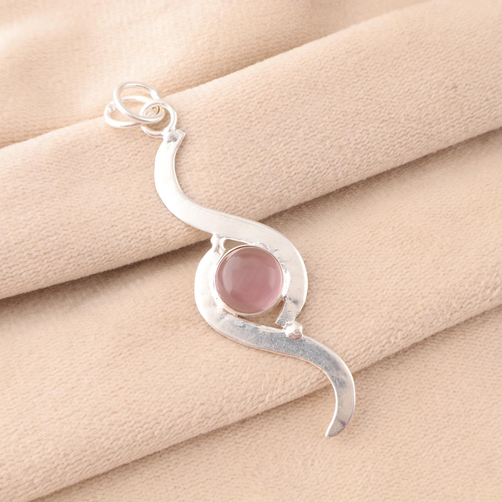 Purple Cat s Eye Gemstone 925 Solid Silver Jewelry Handmade Valentines Pendant PP-44-36
Purple Cat s Eye Gemstone 925 Solid Silver Jewelry Handmade Valentines Pendant PP-44-36