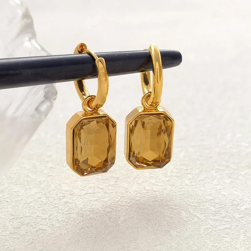 Stainless Steel High Quality Green Geometric Crystal Dangle Earrings for Women Retro Fashion Hoop Emerald Zircon Accessory Gift золотой
Stainless Steel High Quality Green Geometric Crystal Dangle Earrings for Women Retro Fashion Hoop Emerald Zircon Accessory Gift золотой