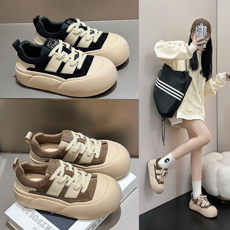 Retro matte leather bread shoes women s autumn niche ugly Jimei shoes thick sole heightening casual board shoes tide 35 чорний
Retro matte leather bread shoes women s autumn niche ugly Jimei shoes thick sole heightening casual board shoes tide 35 чорний
