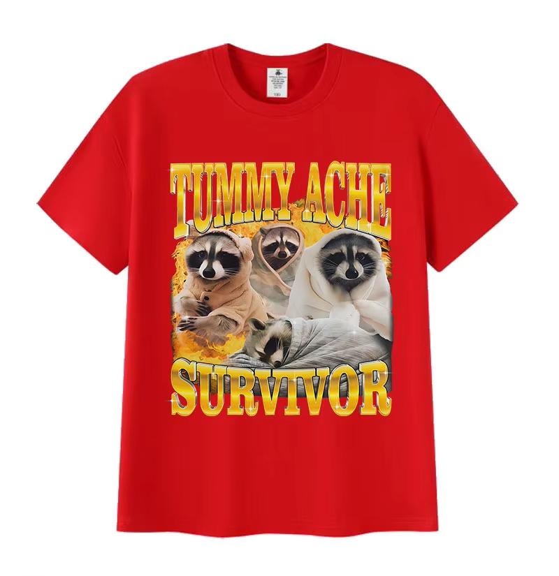 Funny Tummy Ache Survivor Raccoon Meme Print Tee Shirt Unisex Women Humor Cute ONeck TShirts Fashion High Quality T Shirts 4XL
Funny Tummy Ache Survivor Raccoon Meme Print Tee Shirt Unisex Women Humor Cute ONeck TShirts Fashion High Quality T Shirts 4XL