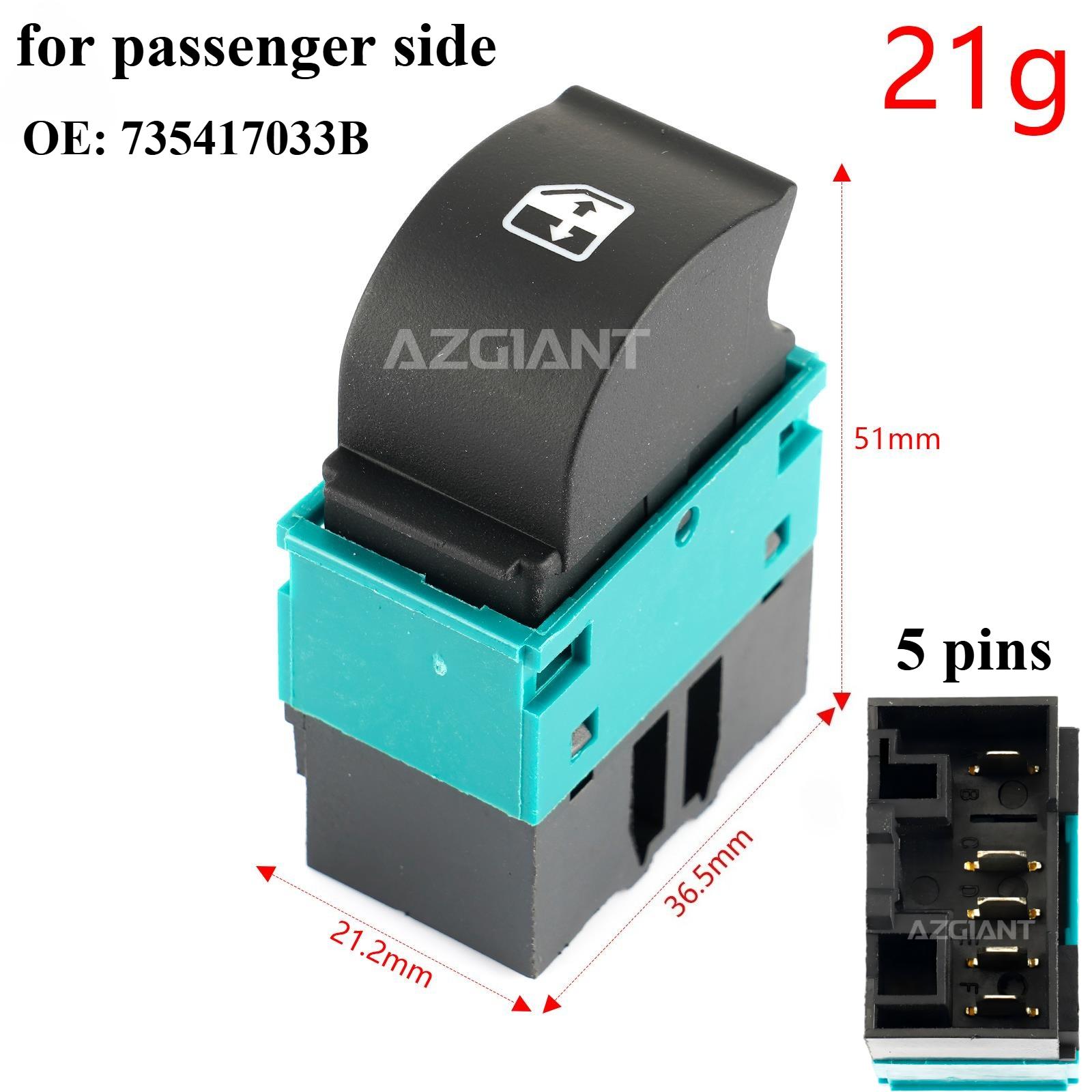 for Fiat Doblo 2005-2016 Car Electric Window Control Switch Button 5&10 P OE 735417033 735417033B Front left Repair Kits Single switch 5P
for Fiat Doblo 2005-2016 Car Electric Window Control Switch Button 5&10 P OE 735417033 735417033B Front left Repair Kits Single switch 5P