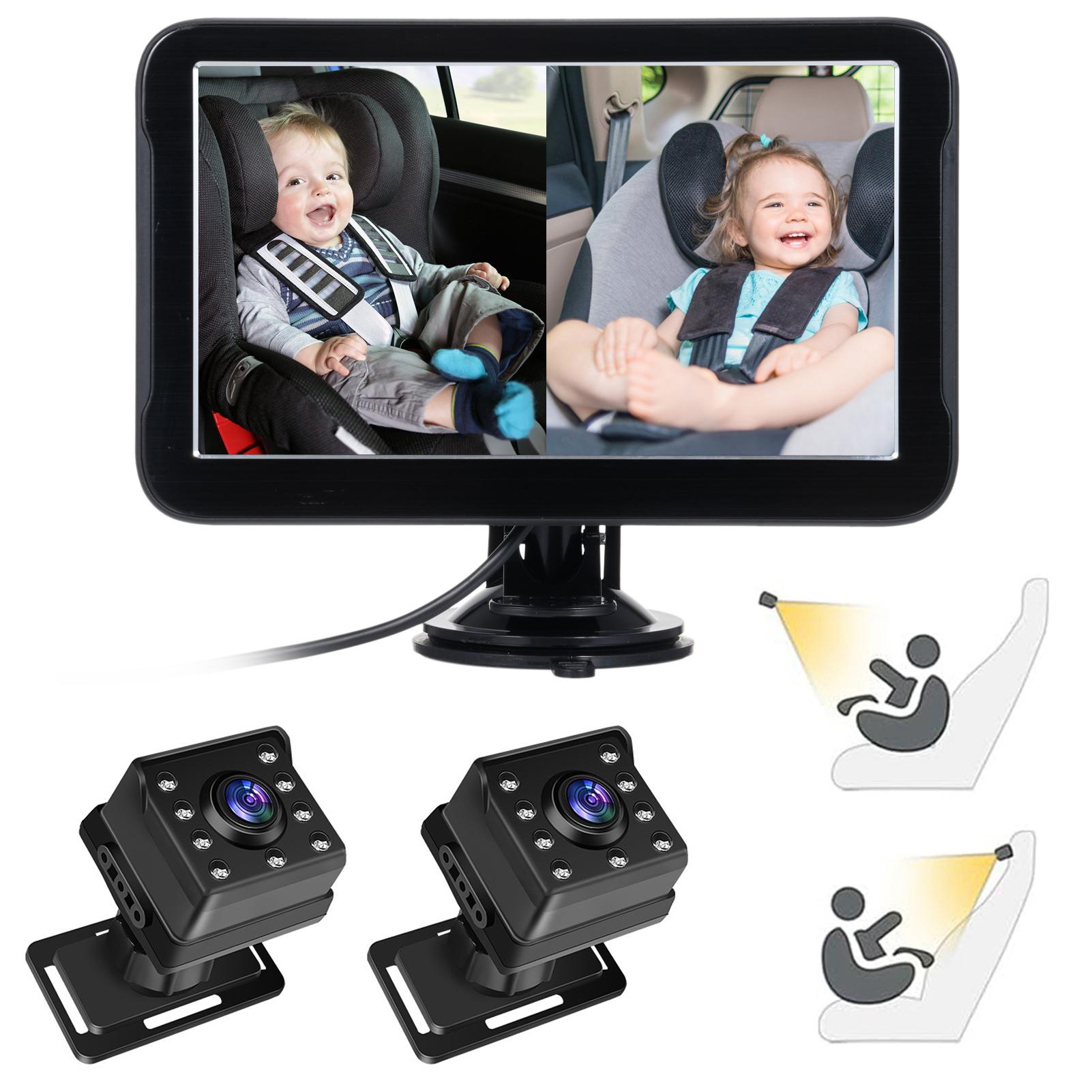 Детская автомобильная камера, двухканальный 7-дюймовый дисплей с 2 ИК-камерами ночного видения, широкий обзор 150°, 1080P
Детская автомобильная камера, двухканальный 7-дюймовый дисплей с 2 ИК-камерами ночного видения, широкий обзор 150°, 1080P