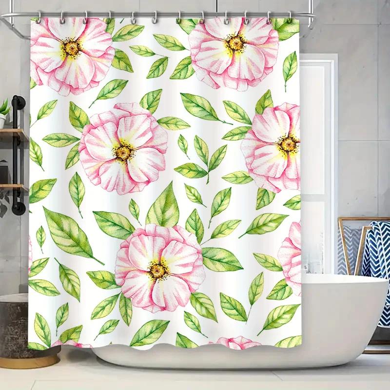 Watercolor Pink Floral Print Shower Curtain Extra Long Water Repellent Fabric for Bathroom Decorations 180x180cm W90xH180cm
Watercolor Pink Floral Print Shower Curtain Extra Long Water Repellent Fabric for Bathroom Decorations 180x180cm W90xH180cm