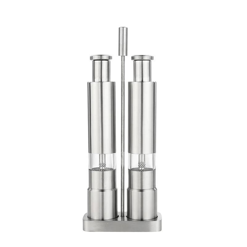 New Manual Salt Pepper Mill GrindeSet Stainless Steel Pepper Mill Salt Set Spice Grinder Containers Adjustable Mill Shakers світло-сірого кольору
New Manual Salt Pepper Mill GrindeSet Stainless Steel Pepper Mill Salt Set Spice Grinder Containers Adjustable Mill Shakers світло-сірого кольору