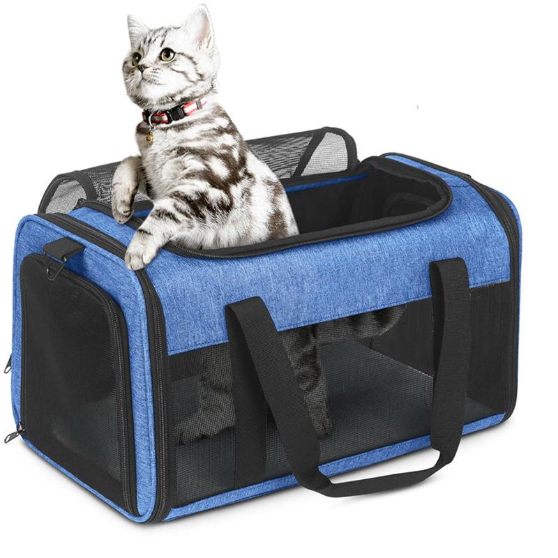 Cat Bags Portable Dog Carrier Bag NetFabric AirFlow for Small Portable Folding Handbag Travel Pet Bag Transport Bag 43x28x28CM
Cat Bags Portable Dog Carrier Bag NetFabric AirFlow for Small Portable Folding Handbag Travel Pet Bag Transport Bag 43x28x28CM