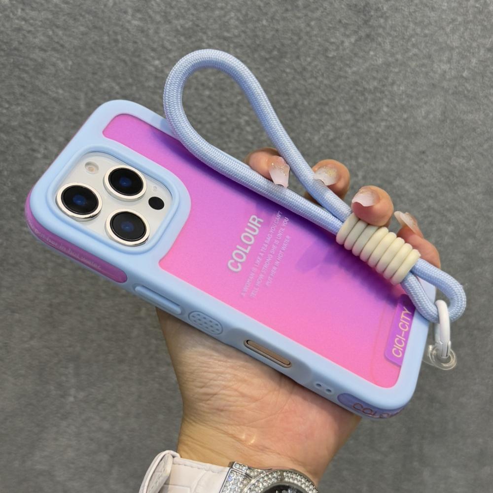Candy Contrast Color Laser Wrist Strap Case For iPhone 14 15 16 Pro Max Frosted IMD Anti-Loss Cord Lanyard Soft Bumper Cover iPhone 15
Candy Contrast Color Laser Wrist Strap Case For iPhone 14 15 16 Pro Max Frosted IMD Anti-Loss Cord Lanyard Soft Bumper Cover iPhone 15