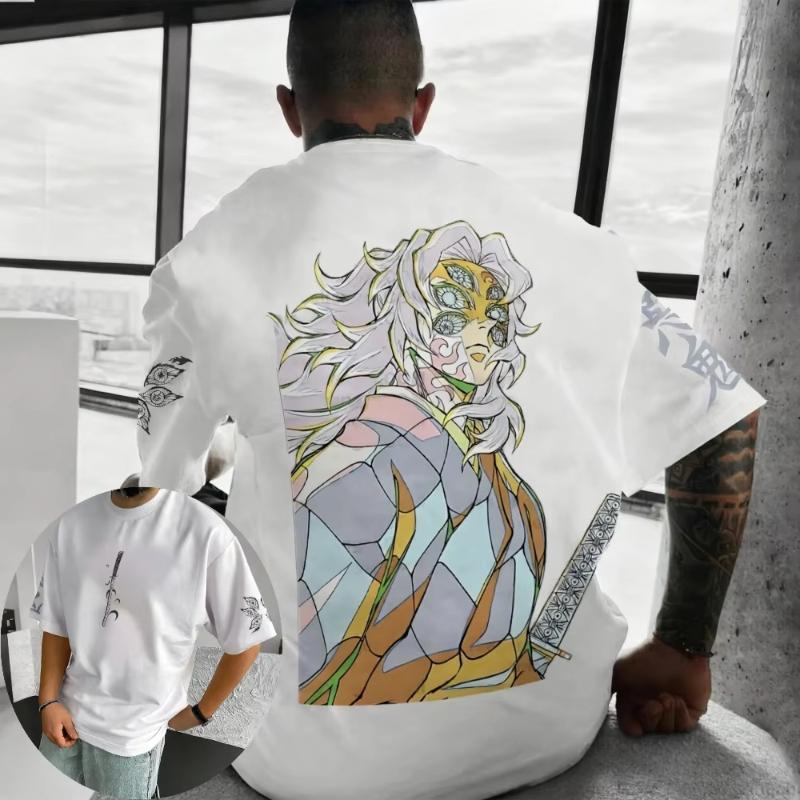 Demon Slayer Mens Tshirt Kokushibo Summer Japanese Anime Tee Spring and Autumn Boy Personality Shortsleeved Parentchild Wear S
Demon Slayer Mens Tshirt Kokushibo Summer Japanese Anime Tee Spring and Autumn Boy Personality Shortsleeved Parentchild Wear S