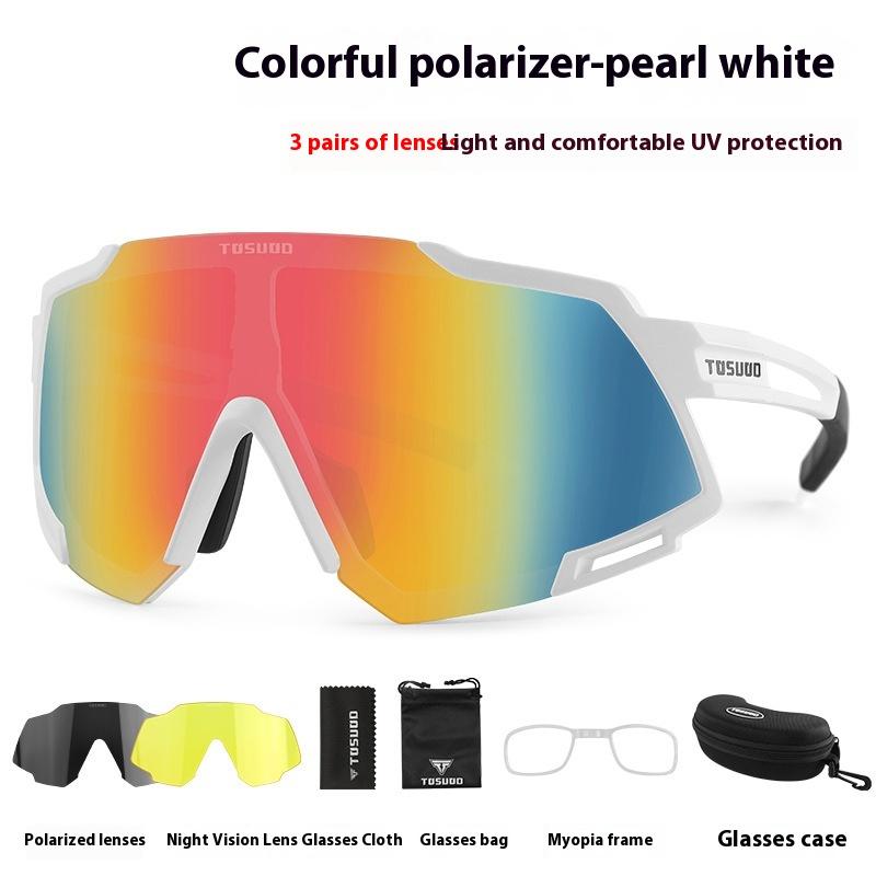 Велосипедні окуляри TR90, сонцезахисні окуляри для занять спортом на відкритому повітрі перлина білого кольору
Велосипедні окуляри TR90, сонцезахисні окуляри для занять спортом на відкритому повітрі перлина білого кольору