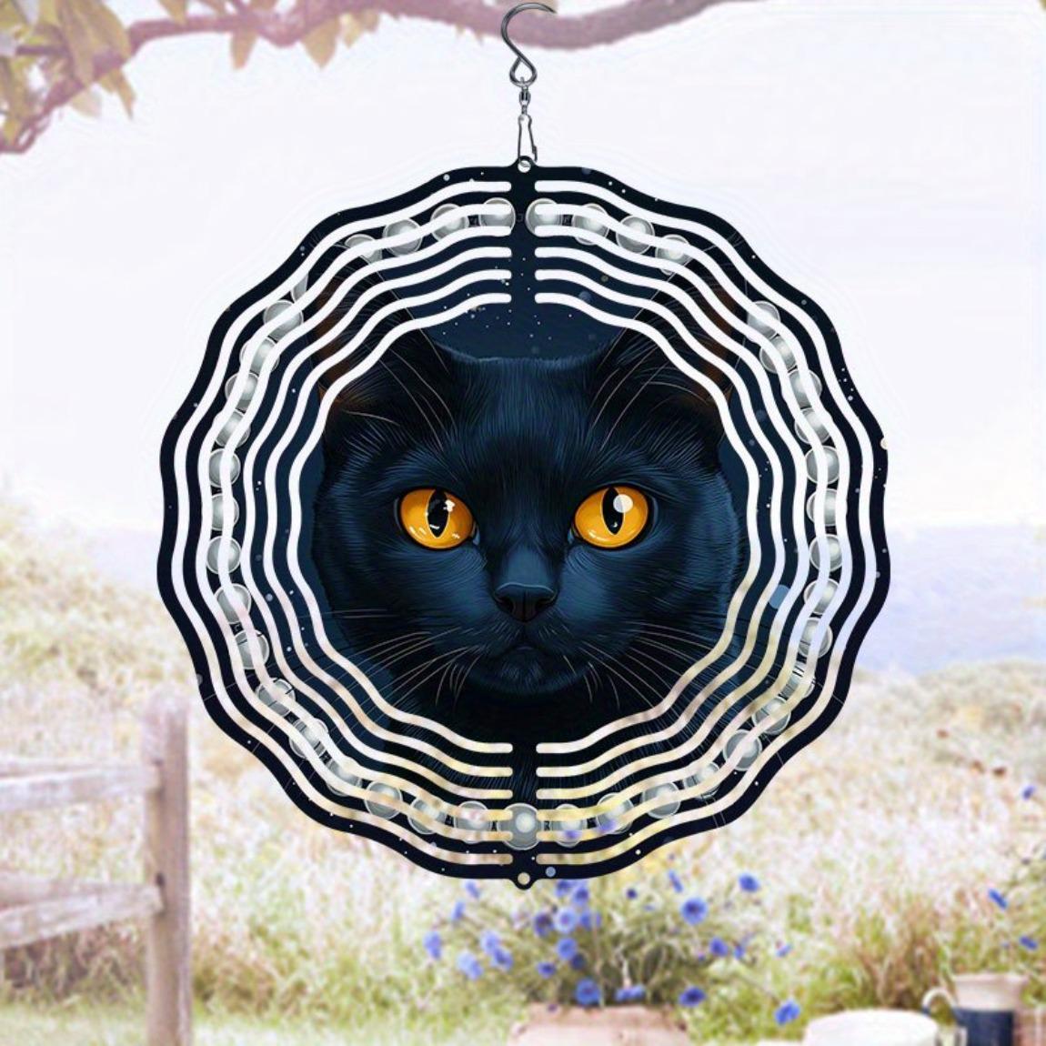Hanging Wind Chime Pearl Black Cat Pattern Wind Direction Gyro Metal Decor for Outdoor Garden Patio Indoor Space Ideal Gift for Festival
Hanging Wind Chime Pearl Black Cat Pattern Wind Direction Gyro Metal Decor for Outdoor Garden Patio Indoor Space Ideal Gift for Festival