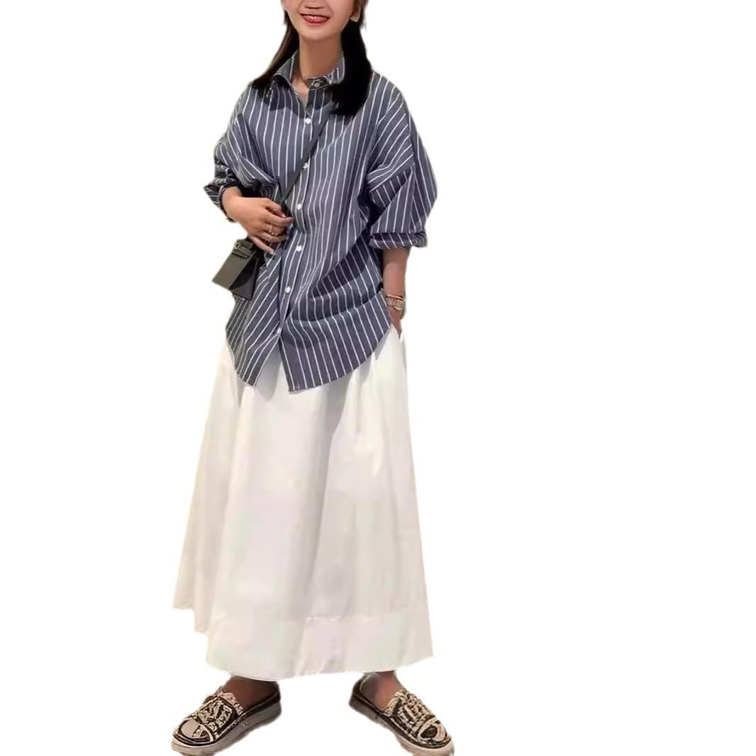 Полосатая рубашка с открытыми плечами для женщин, весенний новый стиль, свободный повседневный стиль, тонкая рубашка с длинными рукавами в корейском стиле M
Полосатая рубашка с открытыми плечами для женщин, весенний новый стиль, свободный повседневный стиль, тонкая рубашка с длинными рукавами в корейском стиле M