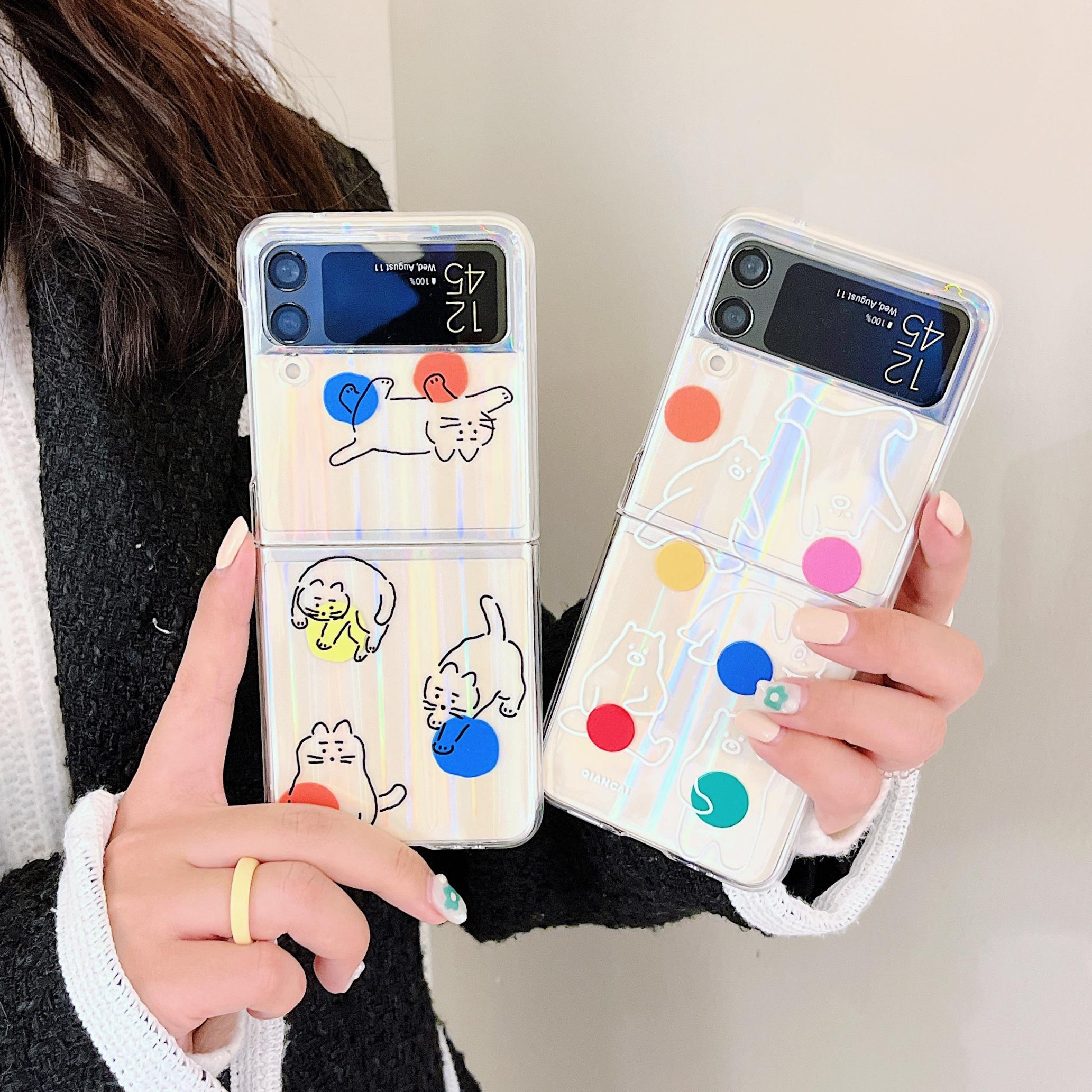 Чехол для Samsung Galaxy Z Flip 3, корейский милый чехол в горошек с котом для Samsung Z Flip 4 Zflip4, роскошный жесткий прозрачный чехол для ПК с лазерным джемом Samsung Z Flip 3
Чехол для Samsung Galaxy Z Flip 3, корейский милый чехол в горошек с котом для Samsung Z Flip 4 Zflip4, роскошный жесткий прозрачный чехол для ПК с лазерным джемом Samsung Z Flip 3