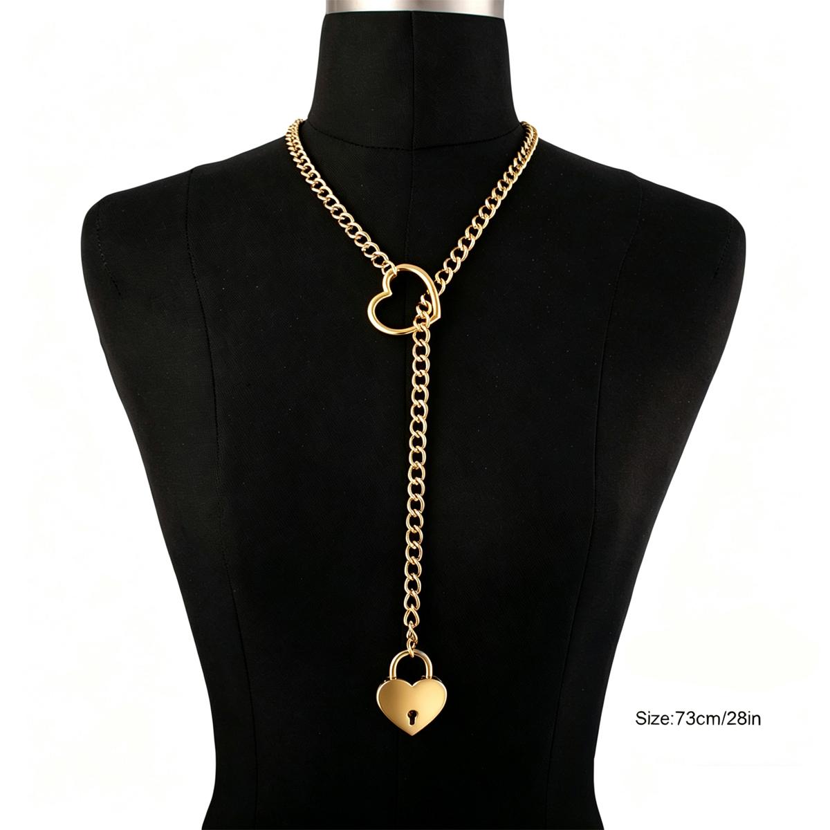 Heart Lock Slip Chain Necklace Love Chains Choker Padlock Collar For Women Couples Necklace Jewelry Gift
Heart Lock Slip Chain Necklace Love Chains Choker Padlock Collar For Women Couples Necklace Jewelry Gift