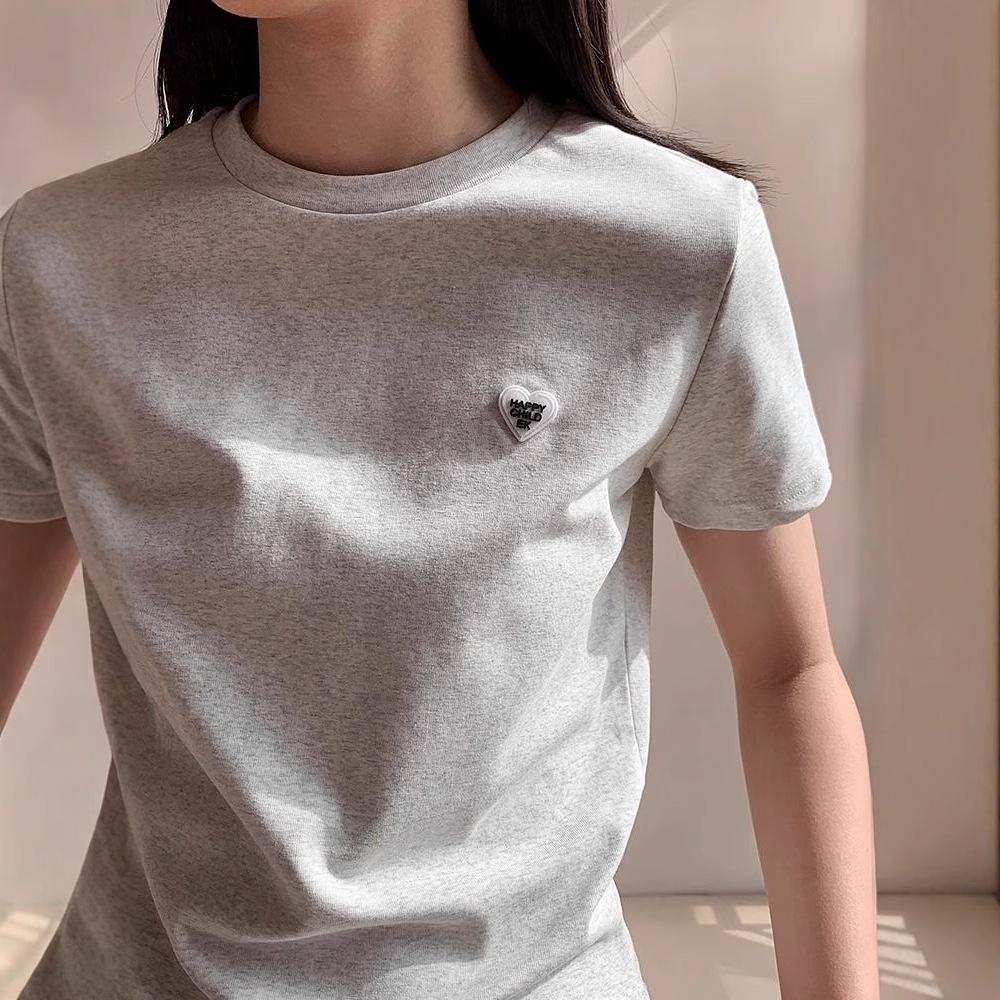 Women s Slim Fit Round Neck Heart Embroidered White T-Shirt - Short Sleeve Summer Top L
Women s Slim Fit Round Neck Heart Embroidered White T-Shirt - Short Sleeve Summer Top L
