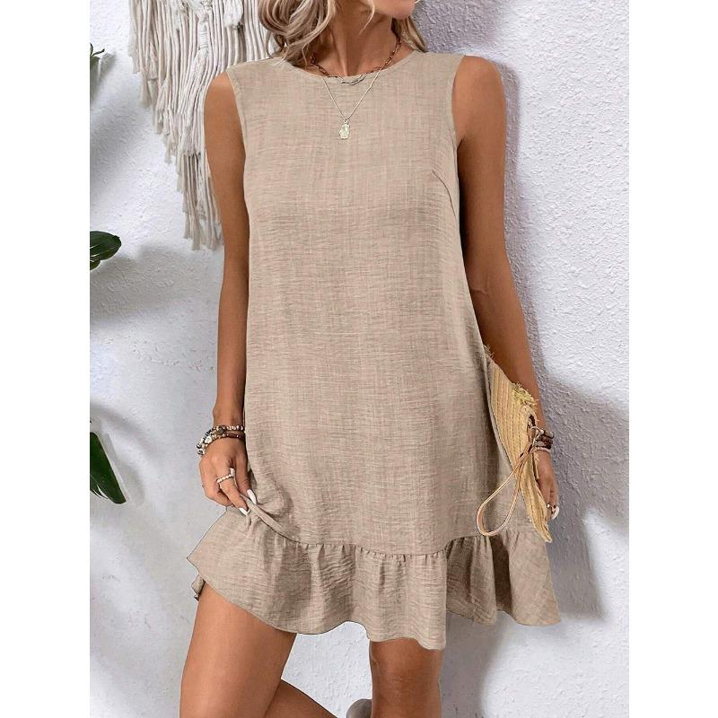 Модна сукня з круглим вирізом, без рукавів, вільна, повсякденна, літня, елегантна, з рюшами по краю, повсякденна А-силуету, для вечірки, коротка, однотонна, проста, на шнурівці, жіночий одяг XL абрикосовий
Модна сукня з круглим вирізом, без рукавів, вільна, повсякденна, літня, елегантна, з рюшами по краю, повсякденна А-силуету, для вечірки, коротка, однотонна, проста, на шнурівці, жіночий одяг XL абрикосовий