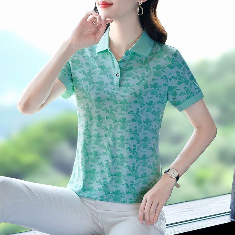 Summer new short-sleeved t-shirt women s summer fashion polo shirt ice silk quick-drying top versatile lapel thin M рожевий
Summer new short-sleeved t-shirt women s summer fashion polo shirt ice silk quick-drying top versatile lapel thin M рожевий