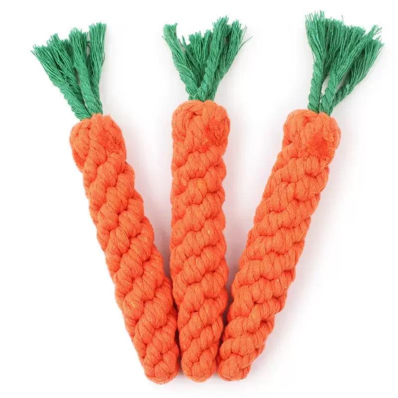 Woven Cotton Rope Chew Toy for Cats & Dogs - Durable, Bite-Resistant & Teeth-Cleaning Pet Decompression Toy Carrot Rope (1 piece)
Woven Cotton Rope Chew Toy for Cats & Dogs - Durable, Bite-Resistant & Teeth-Cleaning Pet Decompression Toy Carrot Rope (1 piece)