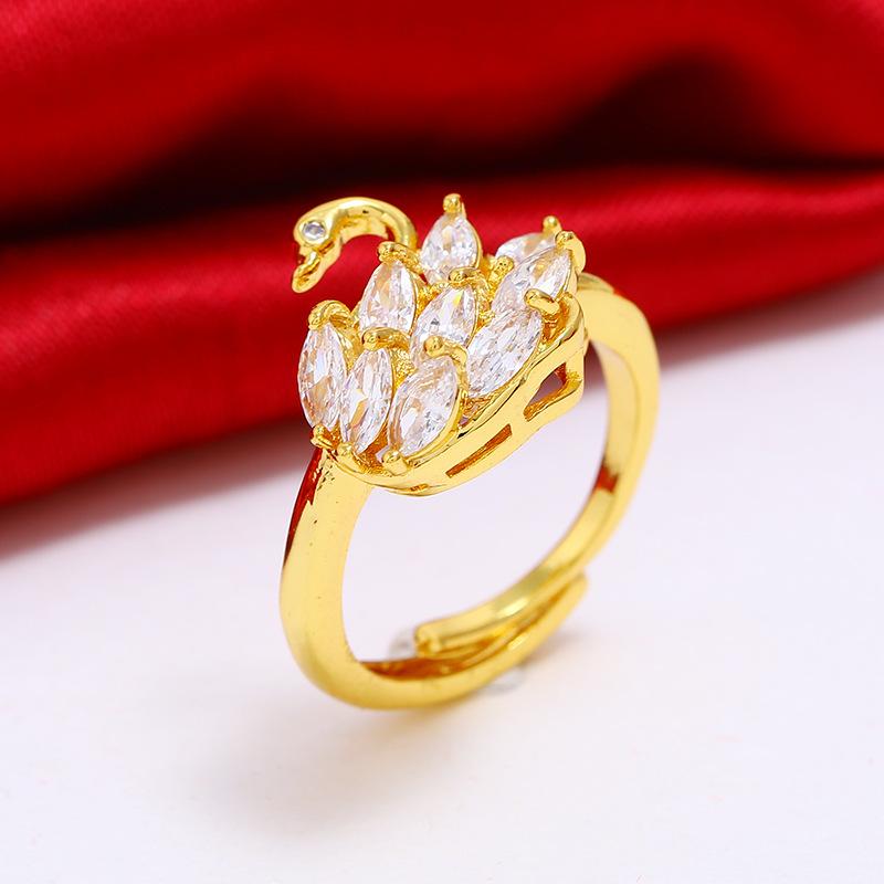 Light luxury fashion Vietnamese sand gold zircon swan set women s gold-plated imitation gold bracelet necklace stud earrings ring accessories
Light luxury fashion Vietnamese sand gold zircon swan set women s gold-plated imitation gold bracelet necklace stud earrings ring accessories