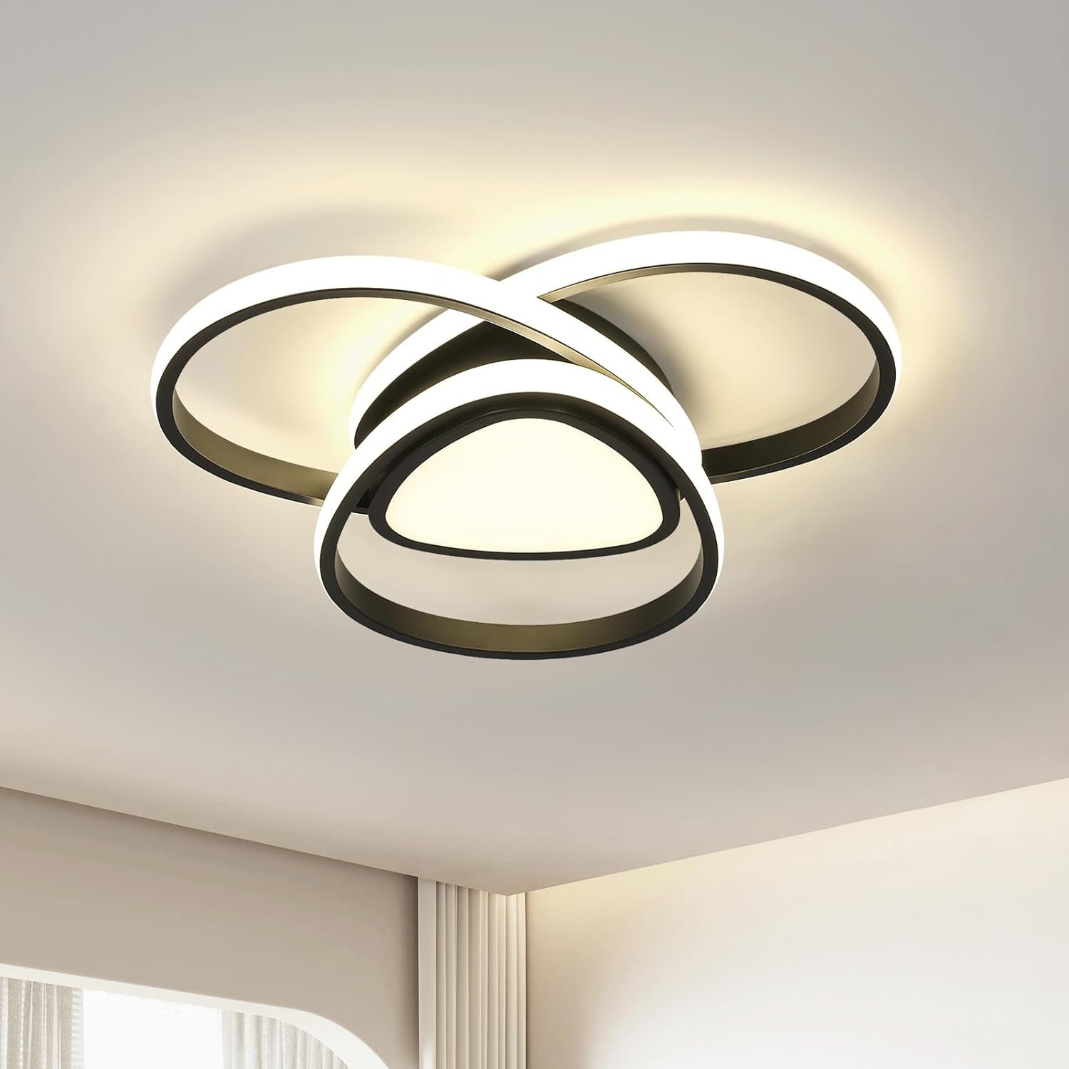 Ceiling LED Triple Circle Ceiling Light Creative Aluminium Ceiling Light 49W Neutral Light 4500K Neutral light 4500K чёрный
Ceiling LED Triple Circle Ceiling Light Creative Aluminium Ceiling Light 49W Neutral Light 4500K Neutral light 4500K чёрный