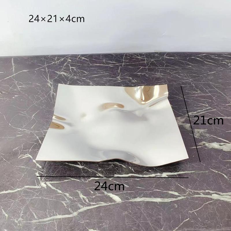 Metal Plate Stainless Steel Decorative Plate Wavy Fruit Dish Storage Tray Fruit Plates Snack Tray Jewelry Tray Storage Trays
Metal Plate Stainless Steel Decorative Plate Wavy Fruit Dish Storage Tray Fruit Plates Snack Tray Jewelry Tray Storage Trays