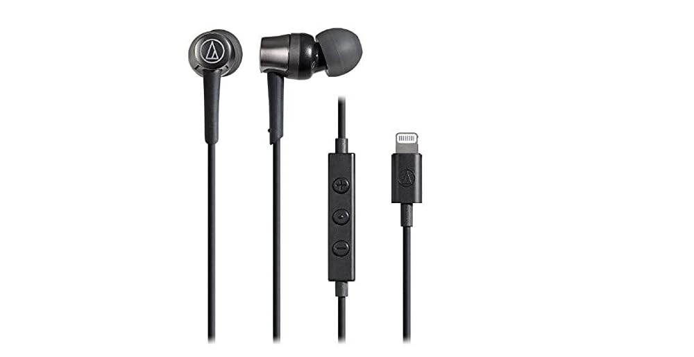 Audio-Technica ATH-CKD3Li BK Earphones with Microphone, Lightning Cable, 1.2m, In-Ear Type, Black, Compact
Audio-Technica ATH-CKD3Li BK Earphones with Microphone, Lightning Cable, 1.2m, In-Ear Type, Black, Compact