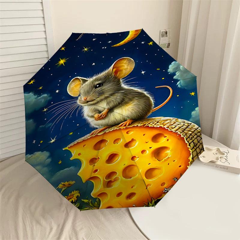 1PC mouse cheese Automatic Open/Close Umbrella with Windproof, 8-Rib Sturdy Canopy, Durable Ribs, Fashionable Design, Outdoor Accessory, Fun Prin, Hol
1PC mouse cheese Automatic Open/Close Umbrella with Windproof, 8-Rib Sturdy Canopy, Durable Ribs, Fashionable Design, Outdoor Accessory, Fun Prin, Hol