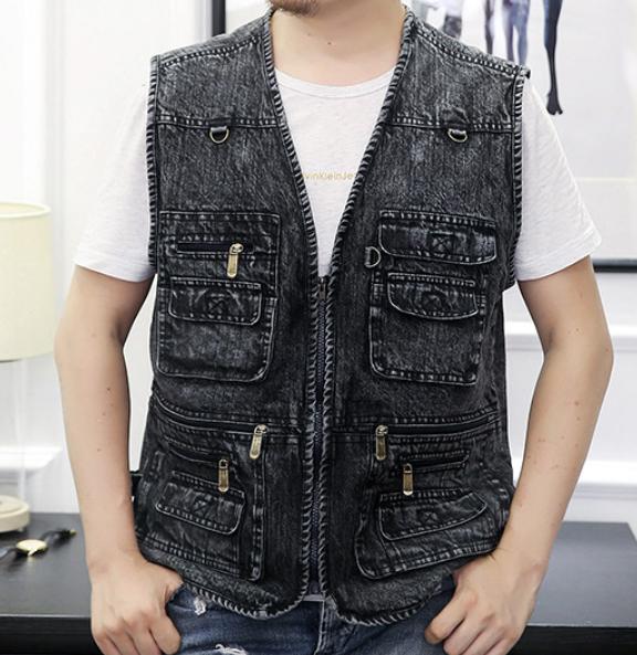 Мужская джинсовая куртка, повседневное пальто, жилет без рукавов с множеством карманов, весенне-осенний портативный свободный жилет, мужская одежда 2XL
Мужская джинсовая куртка, повседневное пальто, жилет без рукавов с множеством карманов, весенне-осенний портативный свободный жилет, мужская одежда 2XL