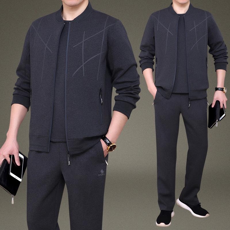 Spring Autumn Men s Suit Loose-Fit Casual Plus Size Versatile Sportswear 3-Piece Set for Middle-Aged and Elderly M темно-сірий
Spring Autumn Men s Suit Loose-Fit Casual Plus Size Versatile Sportswear 3-Piece Set for Middle-Aged and Elderly M темно-сірий