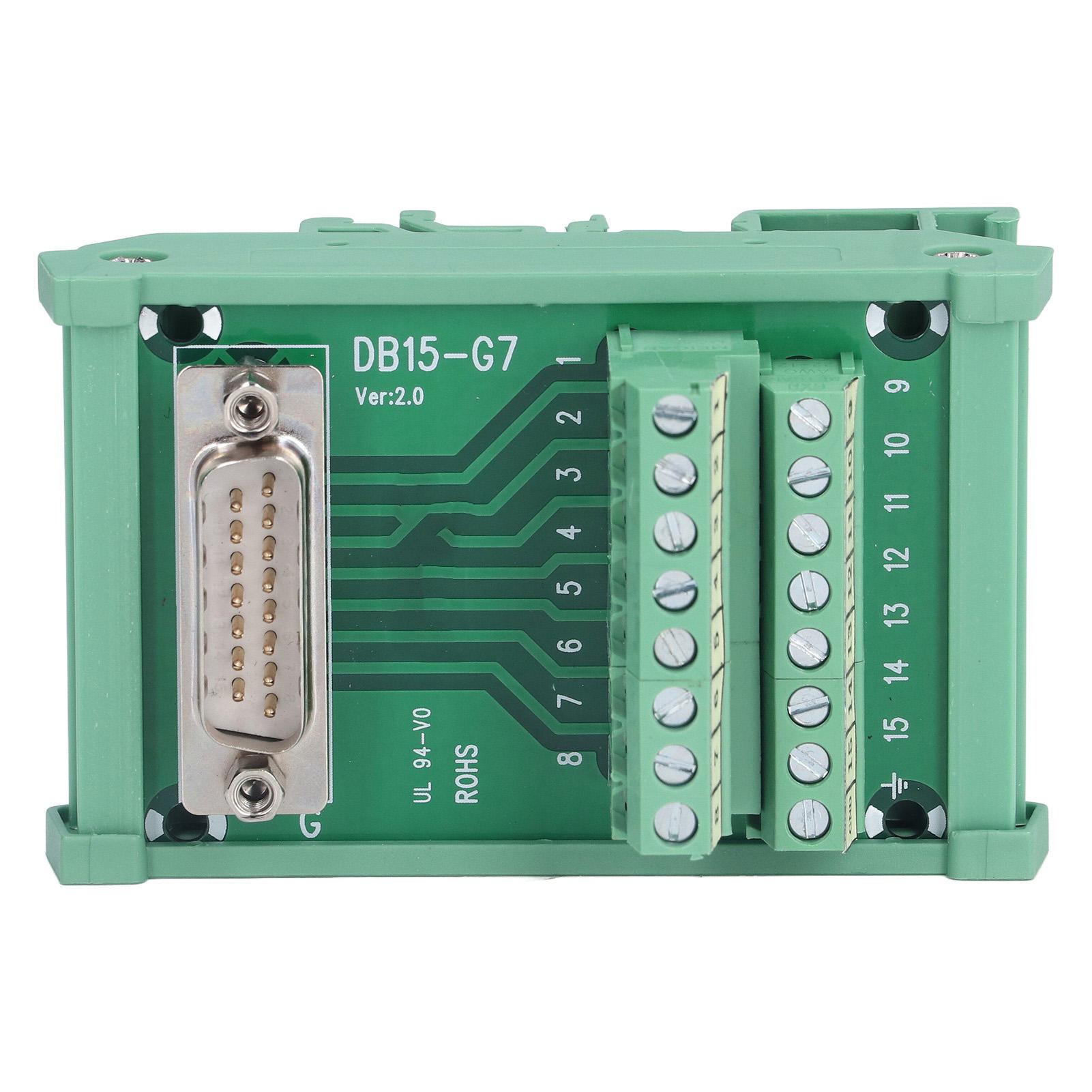 Terminal Block Male Header Interface Connector Break Out Board Module DC 60V DB15‑G7
Terminal Block Male Header Interface Connector Break Out Board Module DC 60V DB15‑G7