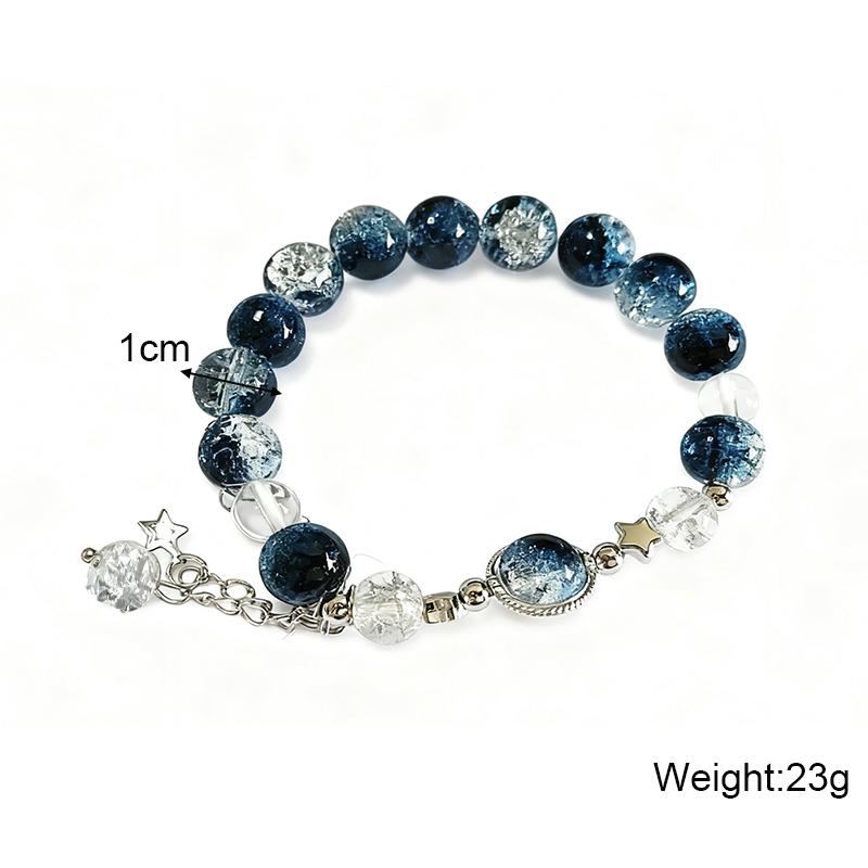 Starry Sky Blue Acrylic Beads Bracelets for Women Copper Color Stars Pendants Elastic Wrist Chain Lovely Hanf Accessories
Starry Sky Blue Acrylic Beads Bracelets for Women Copper Color Stars Pendants Elastic Wrist Chain Lovely Hanf Accessories