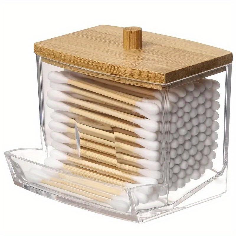 Stylish Clear Swab Holder with Wooden Lid - Perfect for Makeup Pads, Balls & More - Ideal Bathroom Organizer 1pc
Stylish Clear Swab Holder with Wooden Lid - Perfect for Makeup Pads, Balls & More - Ideal Bathroom Organizer 1pc