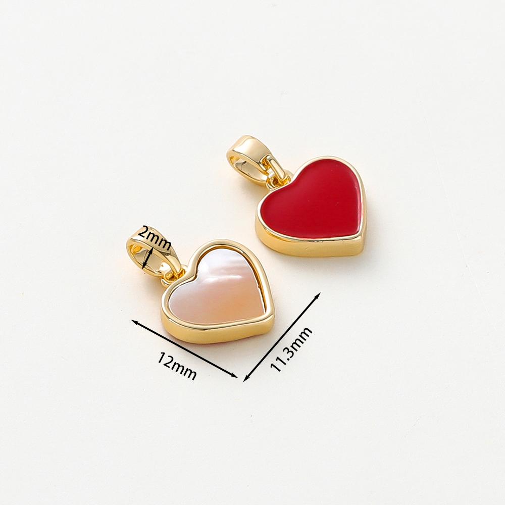 2pcs/lot 18K Gold Color Plated Shell Red Love Heart Pendants Drop Oil Bracelet Pendants For DIY Jewelry Making Findings
2pcs/lot 18K Gold Color Plated Shell Red Love Heart Pendants Drop Oil Bracelet Pendants For DIY Jewelry Making Findings
