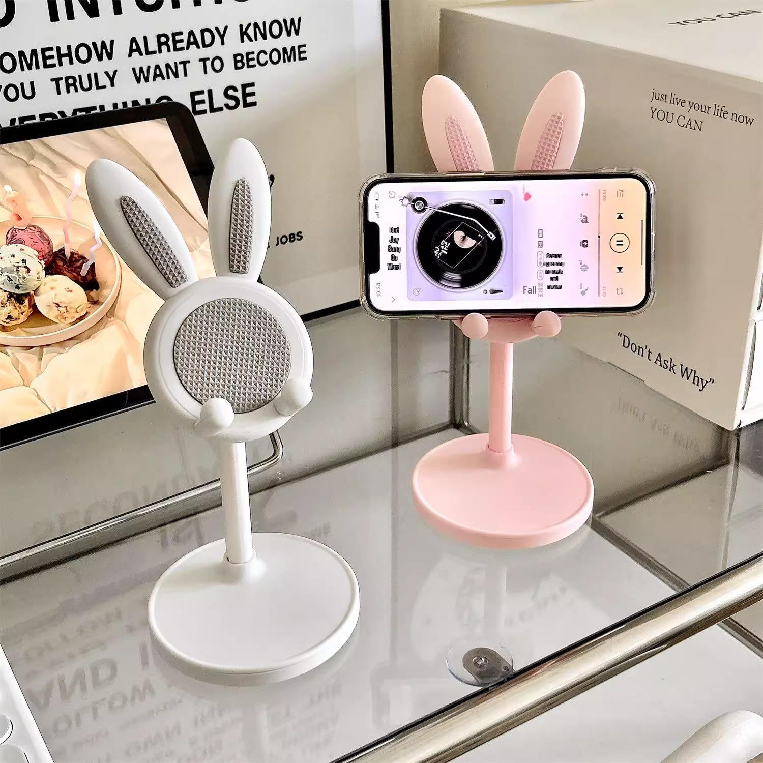 Adjustable Cute Rabbit Phone Holder - Hands-Free Desktop Stand for Watching Movies in Dorms Cute Rabbit Pink Ears
Adjustable Cute Rabbit Phone Holder - Hands-Free Desktop Stand for Watching Movies in Dorms Cute Rabbit Pink Ears