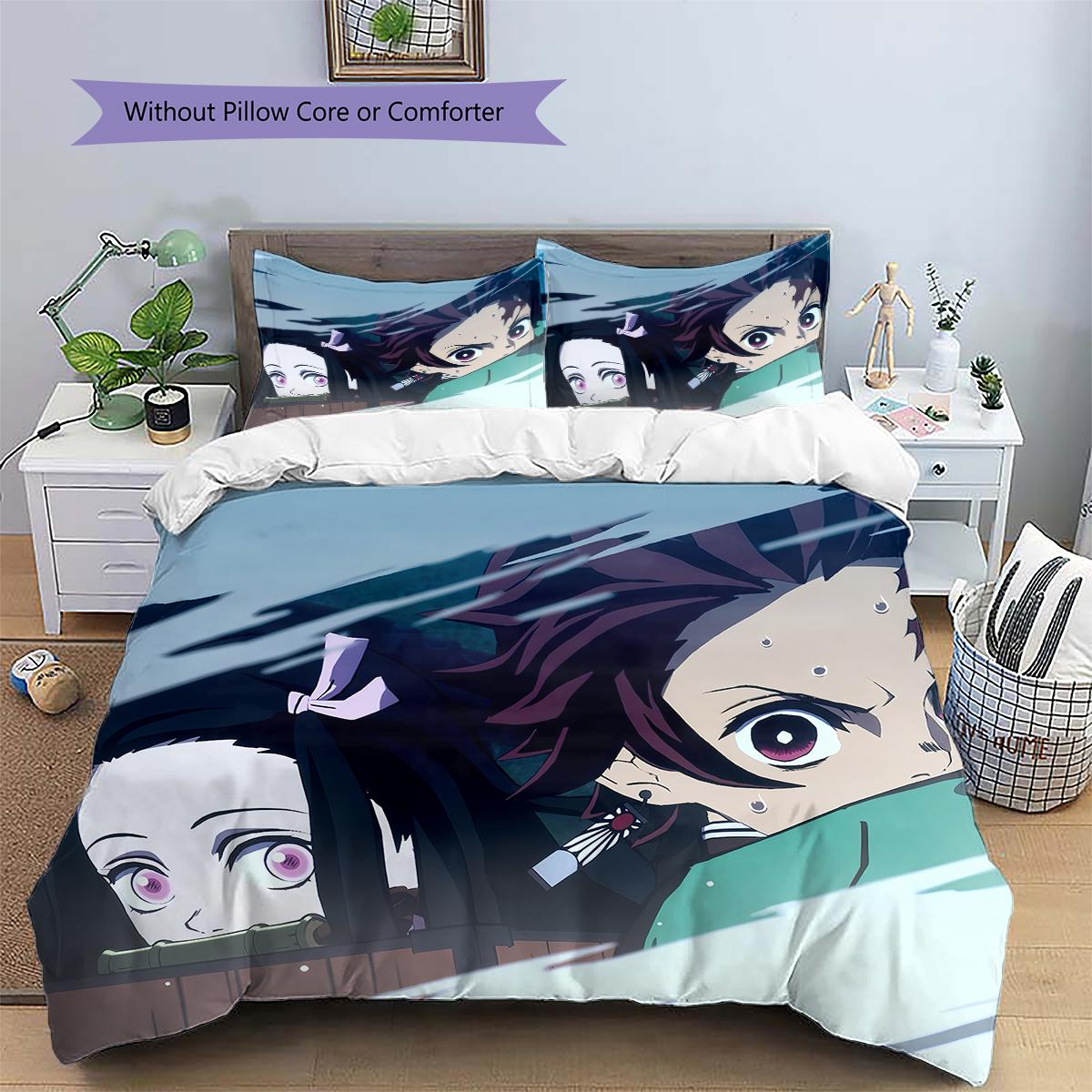 Demon Slayer Nezuko & Tanjiro Bedding Set Duvet Cover Pillowcase No Filler, Soft Home Bedroom Decor, Perfect Gift for Fans.chl 135x200cm
Demon Slayer Nezuko & Tanjiro Bedding Set Duvet Cover Pillowcase No Filler, Soft Home Bedroom Decor, Perfect Gift for Fans.chl 135x200cm