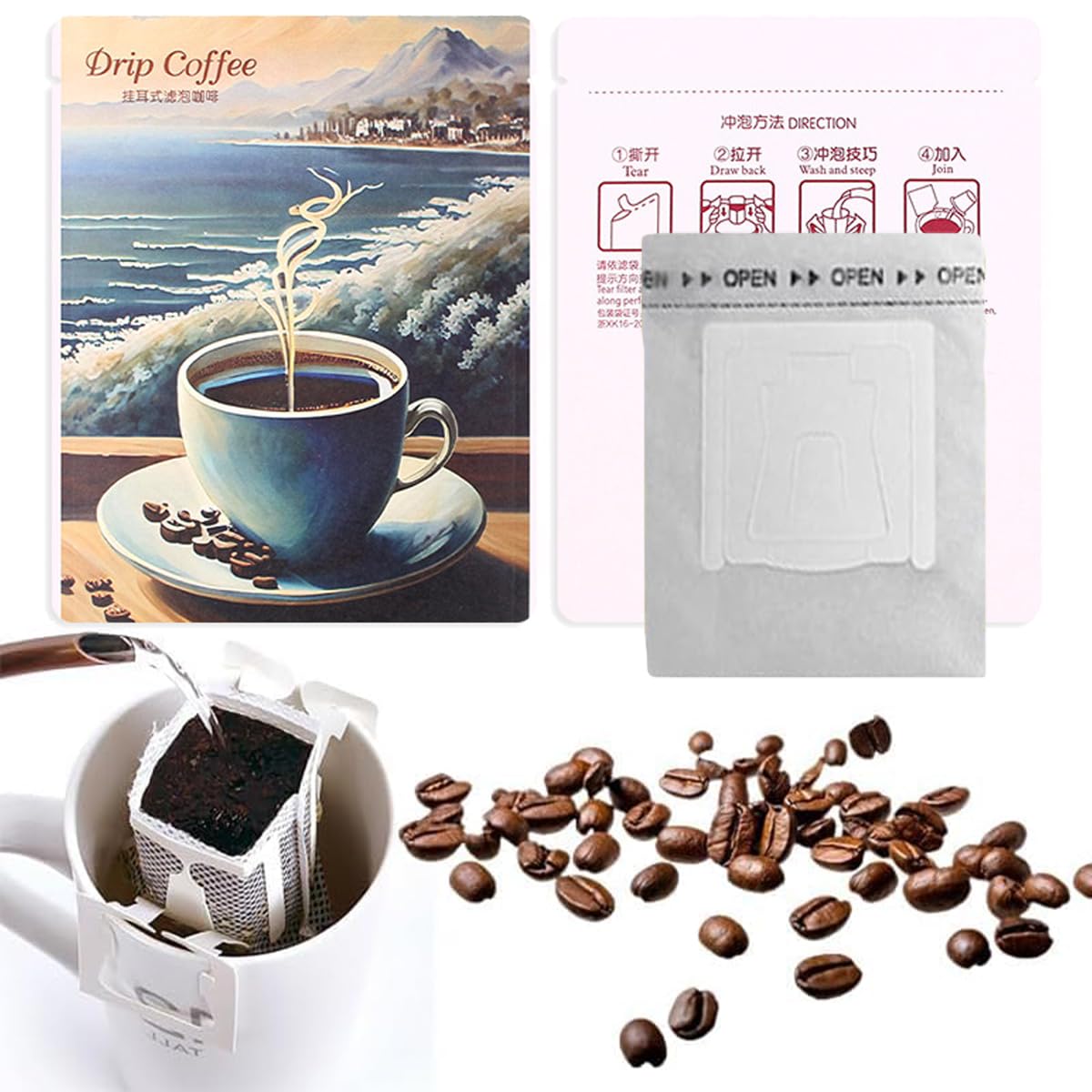 Набор из 100 пакетов для кофе и кофейных пакетов для 1-2 чашек, портативный набор инструментов для фильтрации кофе капельным способом для офиса/путешествий (09)
Набор из 100 пакетов для кофе и кофейных пакетов для 1-2 чашек, портативный набор инструментов для фильтрации кофе капельным способом для офиса/путешествий (09)