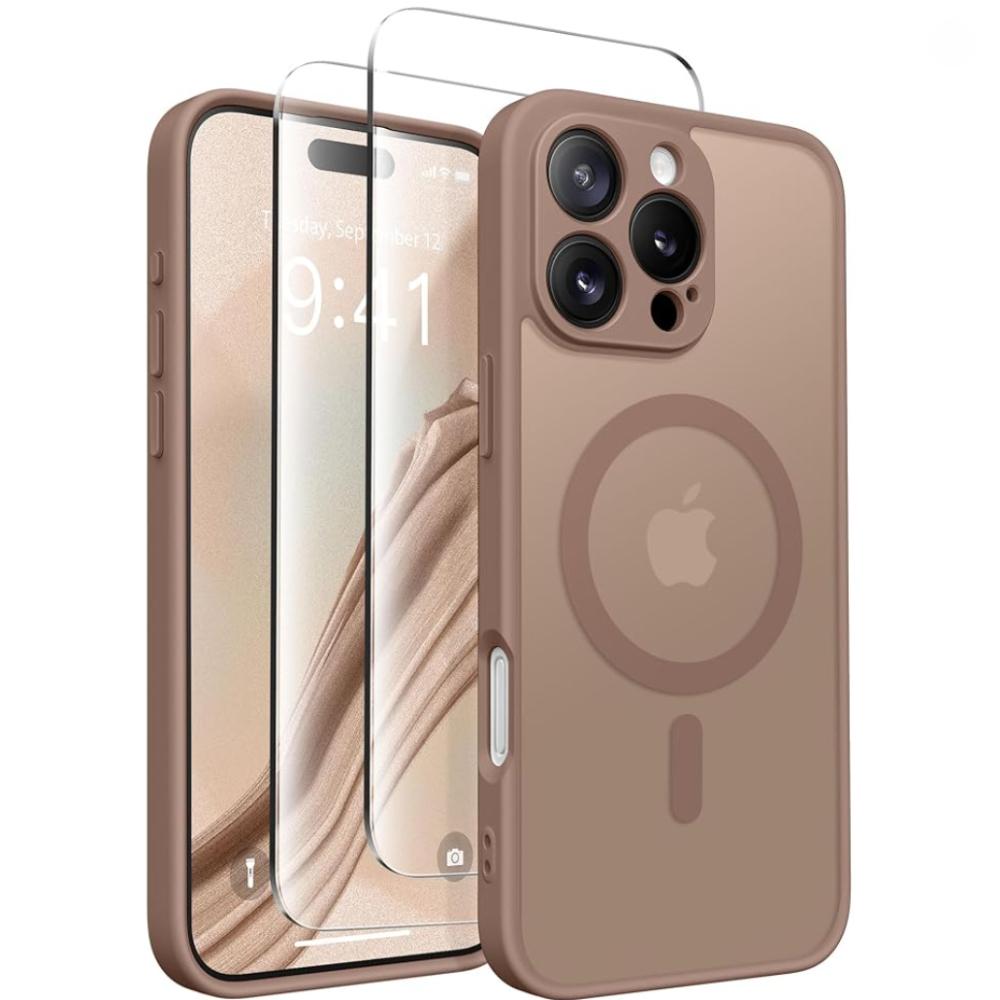 Magnetic Protective Case for iPhone 16 Pro, Enhanced, Full Camera Protection, MagSafe Compatible, Transparent, Matte Phone Case, Brown
Magnetic Protective Case for iPhone 16 Pro, Enhanced, Full Camera Protection, MagSafe Compatible, Transparent, Matte Phone Case, Brown