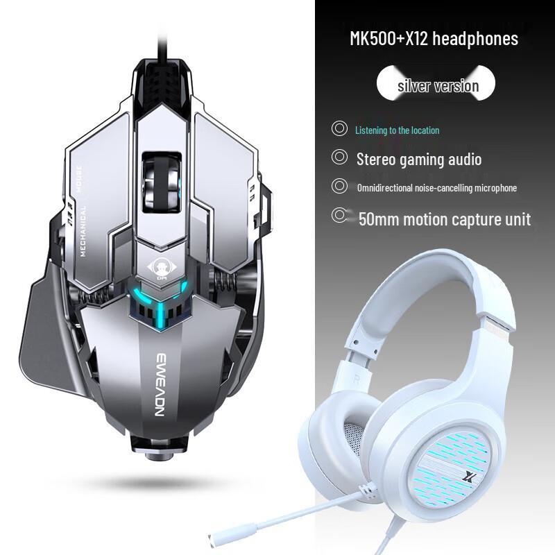 Zhanwei MK500 Wired Gaming Mouse & Headset
Zhanwei MK500 Wired Gaming Mouse & Headset
