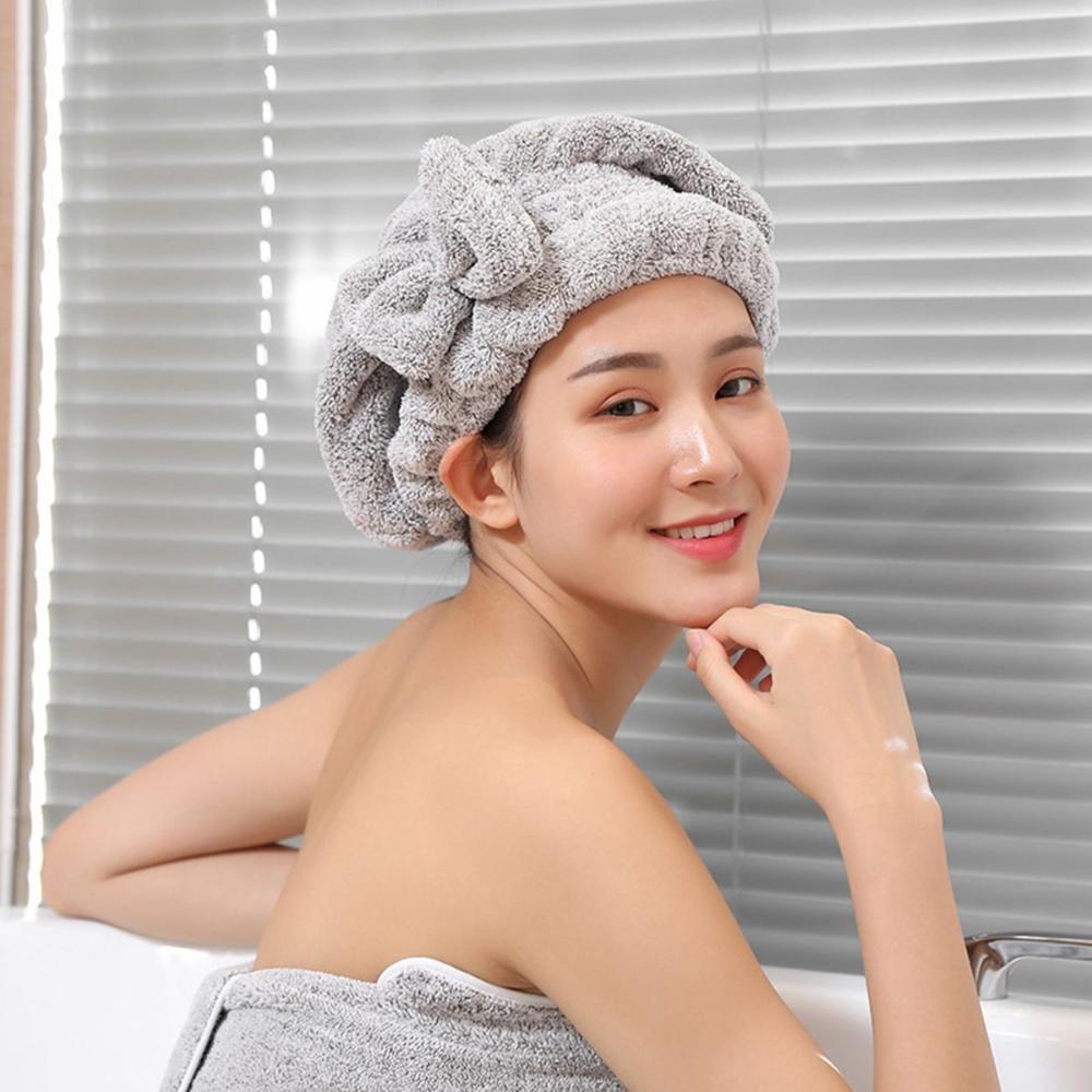 Shower Bamboo Charcoal Fiber Soft Bow Tie Absorbent Hair Drying Cap Bath Hat Turban Wrap Towel Cap grey
Shower Bamboo Charcoal Fiber Soft Bow Tie Absorbent Hair Drying Cap Bath Hat Turban Wrap Towel Cap grey