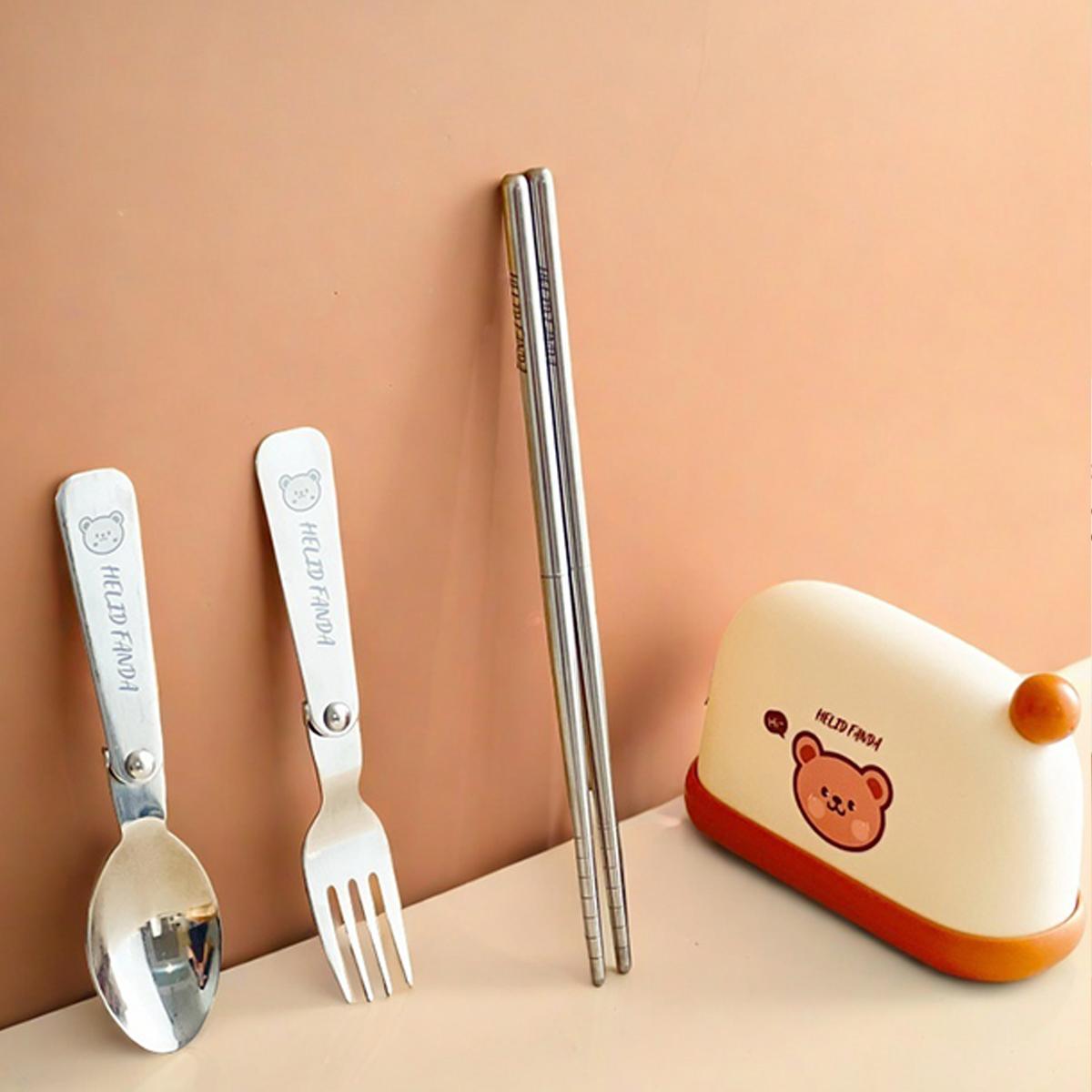 New 2/4Pcs/Set Outdoor Portable Folding Dinnerware Set 304 Stainless Steel Fork Spoon Chopsticks Picnic Tableware Set
New 2/4Pcs/Set Outdoor Portable Folding Dinnerware Set 304 Stainless Steel Fork Spoon Chopsticks Picnic Tableware Set