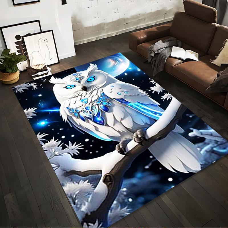 White Owl Carpet with Blue Jewel Design, Fantasy Starry Night Theme Suitable for use as an anti-slip for living room bedroom sofas 40x60cm( 15x23in )
White Owl Carpet with Blue Jewel Design, Fantasy Starry Night Theme Suitable for use as an anti-slip for living room bedroom sofas 40x60cm( 15x23in )