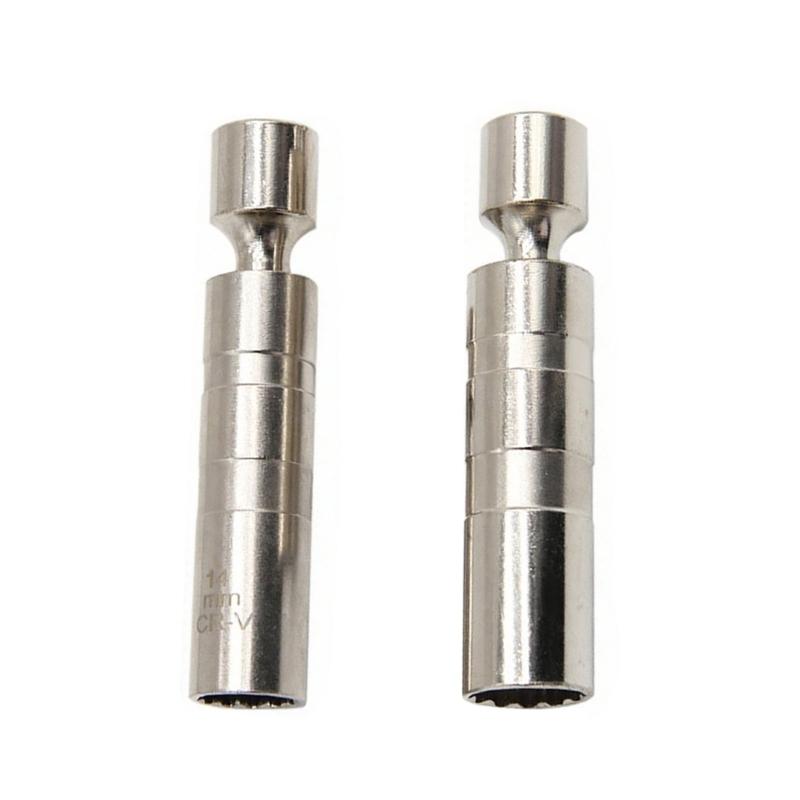 2pcs Spark Plugs Socket Set 14mm 16mm Thin Walled Magnetic Spark Plugs Tool Universal Joint 3/8in Drive 360 Degree Swivels
2pcs Spark Plugs Socket Set 14mm 16mm Thin Walled Magnetic Spark Plugs Tool Universal Joint 3/8in Drive 360 Degree Swivels