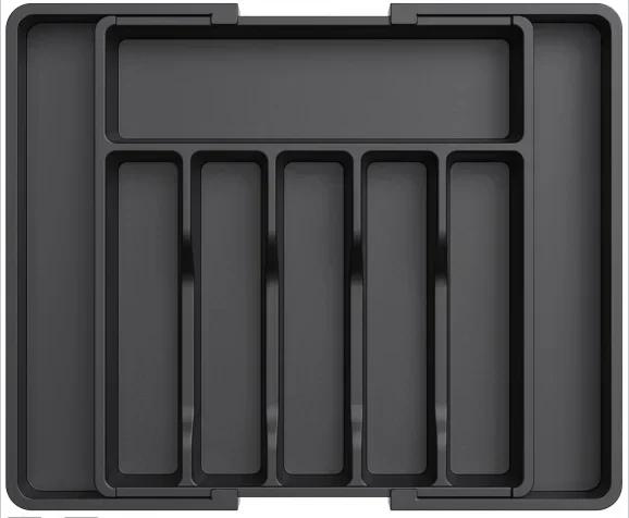 1Pc Expandable Kitchen Drawer Organizer, Adjustable Retractable Cutlery Storage Box for Spoons Forks Knives Flatware and Cutlery чёрный
1Pc Expandable Kitchen Drawer Organizer, Adjustable Retractable Cutlery Storage Box for Spoons Forks Knives Flatware and Cutlery чёрный