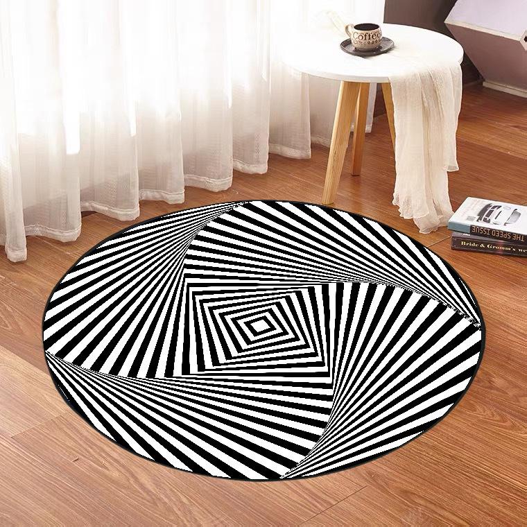 Modern Geometric Circular Living Room Carpet Dazzling Black and White Textured Bedroom Round Rug Hanging Basket Chair Floor Mat 60cm
Modern Geometric Circular Living Room Carpet Dazzling Black and White Textured Bedroom Round Rug Hanging Basket Chair Floor Mat 60cm