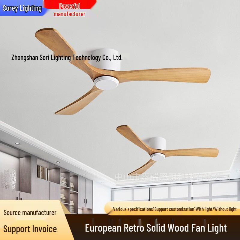 Nordic Solid Wood Ceiling Fan Light for Living Room or Restaurant 36-inch White without Light + Light Wood Grain
Nordic Solid Wood Ceiling Fan Light for Living Room or Restaurant 36-inch White without Light + Light Wood Grain