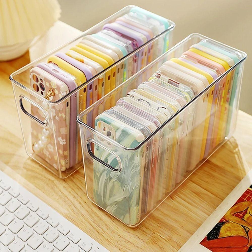 with Cover/Handle Mobile Phone Case Container Desktop Phone Case Holder Storage Organizer with handle
with Cover/Handle Mobile Phone Case Container Desktop Phone Case Holder Storage Organizer with handle