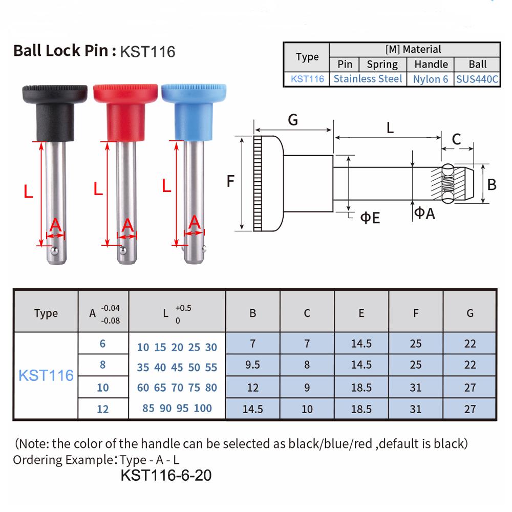 1 шт. Диаметр 6/8/10/12 мм KST116 Шариковый стопорный штифт Установочные штифты Нержавеющая сталь SUS304 Штифт быстрого освобождения Цельный тип для фиксации A10-L50mm чёрный
1 шт. Диаметр 6/8/10/12 мм KST116 Шариковый стопорный штифт Установочные штифты Нержавеющая сталь SUS304 Штифт быстрого освобождения Цельный тип для фиксации A10-L50mm чёрный