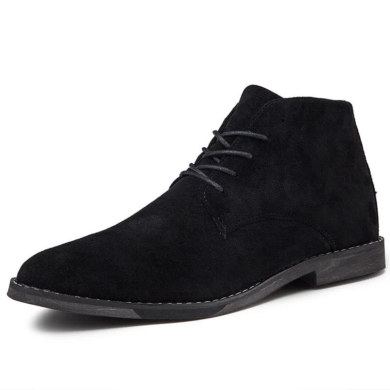 Fashion Khaki Chelsea Boots Men British Style Suede Leather Shoes Men Pointed -toe Men Dress Boots High top Design Ankle Boot 46 чорний
Fashion Khaki Chelsea Boots Men British Style Suede Leather Shoes Men Pointed -toe Men Dress Boots High top Design Ankle Boot 46 чорний