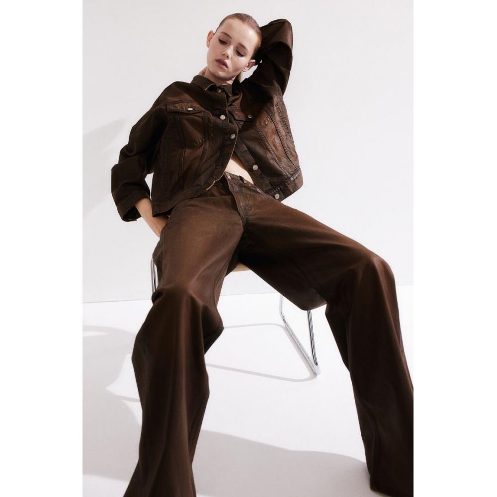 Брюки из твила с покрытием HM темно-коричневого цвета
Брюки из твила с покрытием HM темно-коричневого цвета